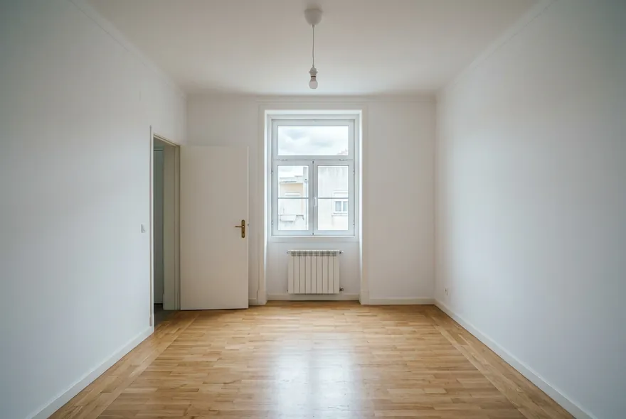 Ilustração do interior de um apartamento, a mesma nos dois anúncios.